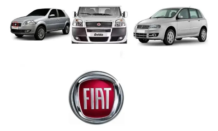Emblema Vermelho Grade Radiador Fiat Doblo Mobi Palio Stilo