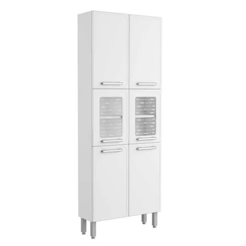 Paneleiro Aço Vidro Mais Gourmet Branco Até 12x