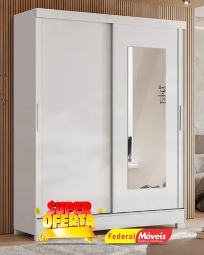 Guarda Roupa 2 Portas de Correr 2 Gavetas Espelho Direto da Fabrica Promoção