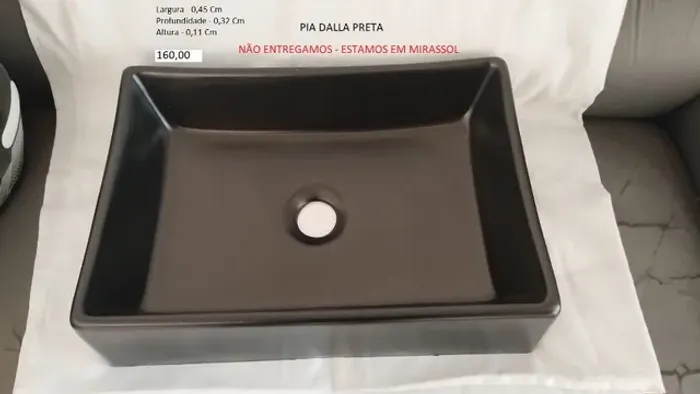 Cuba de Sobrepor banheiro Pia Nova - Sem Uso Marmore Sintetico