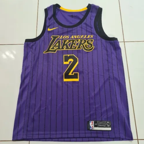 Camisa Regata Basquete NBA Nike Jordan Los Angeles Lakers 2 Ball Roxa