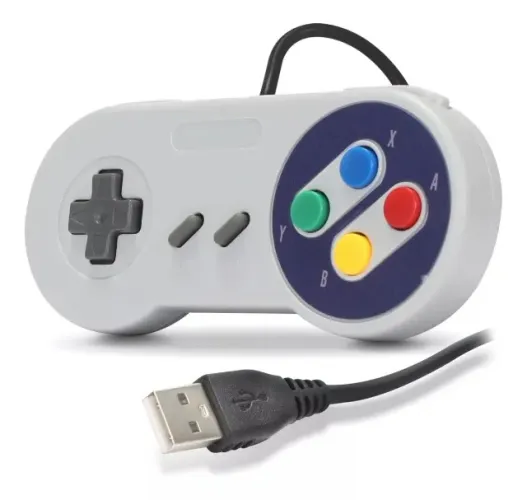 Controle Joystick Usb Super Nintendo Design Retro Snes - Novo  Loja Coimbra Computadores