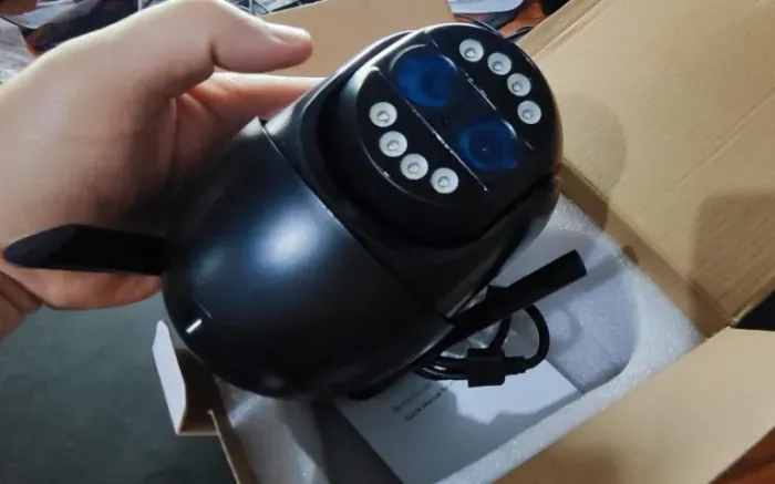 Câmera de Segurança Ambiux duas lentes, HD 8MP (4+4), zoom 8x, 360 graus, interna, externa