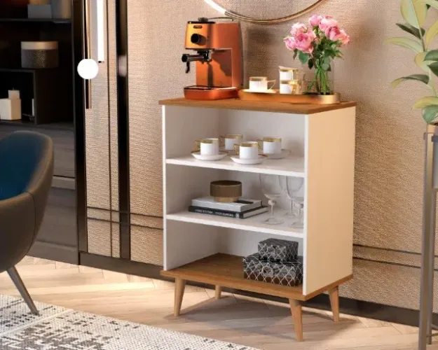 Aparador / Buffet BR Retrô Com divisórias! Frete + Montagem Grátis