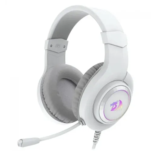 Headset Gamer Redragon Hylas USB Surround 7.1 Branco H371W Led RGB - WZetta