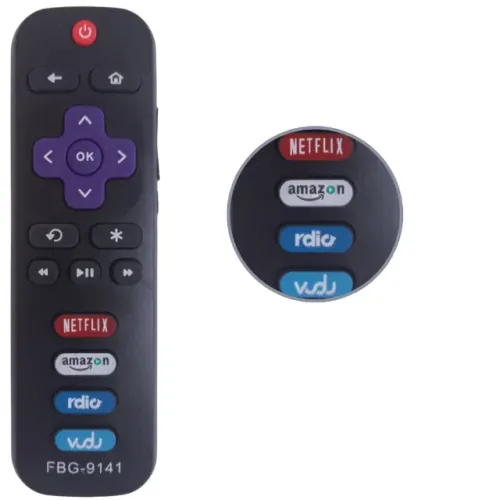 Controle Remoto TV Smart Tcl Roku + Pilhas