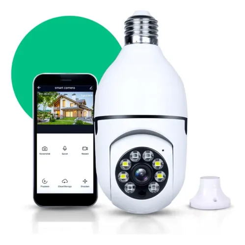 Camera Ip Inteligente Lampada Panoramica Yoosee Wifi E Espiã