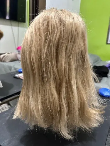Lace front loira cabelo humano repartição única 