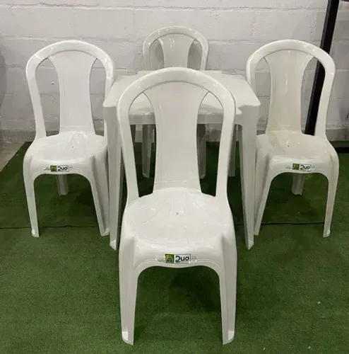 MESA QUADRA JULIANA COM 4 CADEIRAS - DUO - NOVA DIRETO DA FÁBRICA