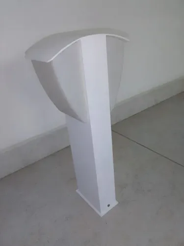 Luminária poste, 40 cm, alumínio, design,, nova, sem uso