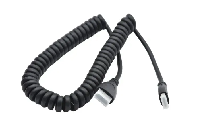 Cabo Câmera Monitor Mola Espiral Hdmi X Mini-hdmi 2.0 4k