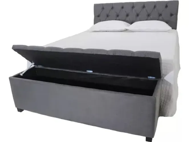 Cabeceira + Baú Pé de Cama Casal Queen Estofado. São Produtos Novos Direto da Fábrica.