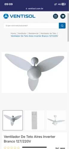 VENTILADOR DE TETO