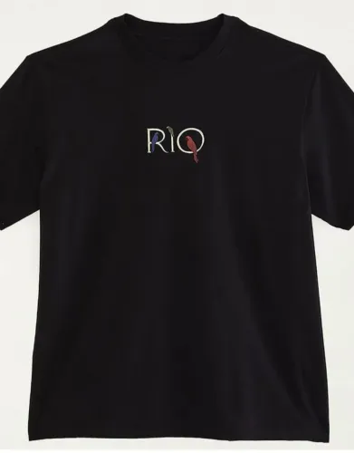 T-Shirt FARM RIO preta - Tamanho G