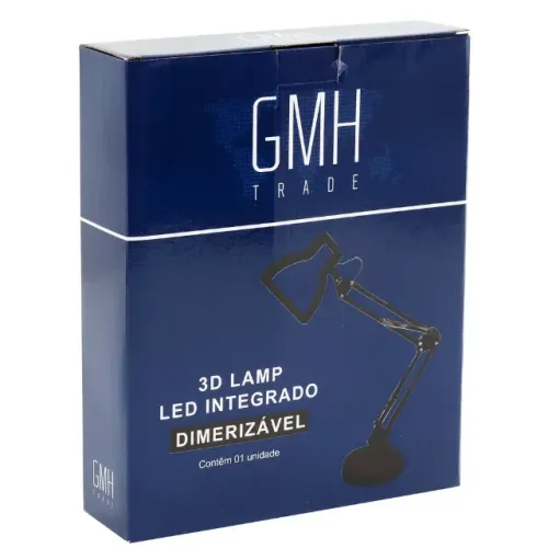 LUMINARIA DE MESA 3D LAMP 5W - PRETO