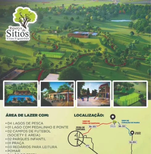 Lote em condomínio de sítios 942m2
