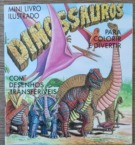 Mini Livro - Dinossaurus - Para Colorir - Anos 80