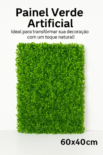 Painel Verde Artificial parede 60x40 10 unidades
