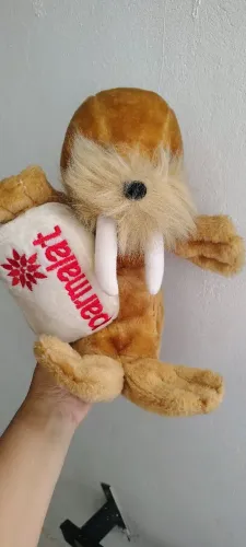 Boneco antigo Leão Parmalat pelúcia