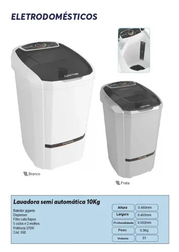 Lavadora Semi Automática Colormaq 10kg