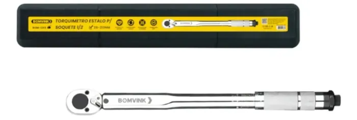 Torquímetro de estalo 28 - 210 Nm encaixe 1/2" - BOM-1245
