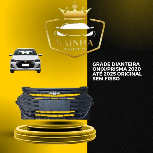 Grade Dianteira Onix/Prisma 2020 até 2025 Original Sem friso