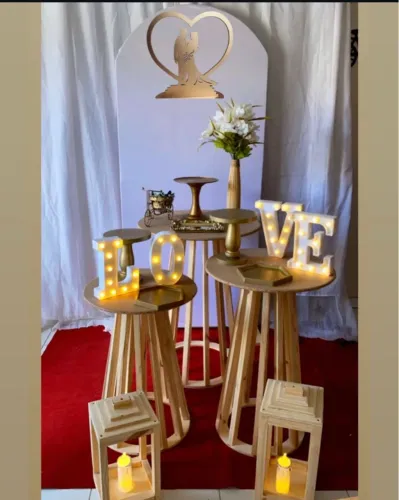 Decoração para eventos - Mesas e itens decorativos