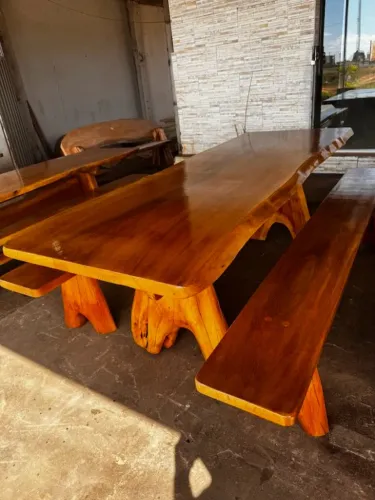 Mesas Rústicas para churrasco prancha única