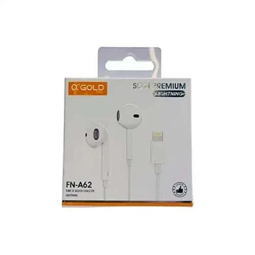 Fone de Ouvido Gold FN-A62 Premium Compatível Com Iphone Conector Lightining