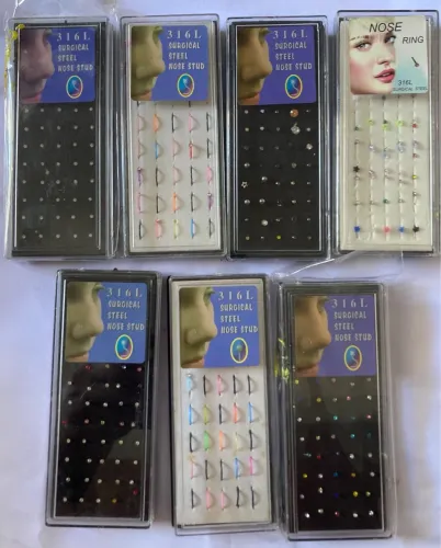 Piercing diversos de aço reto e enroscado argolinha 