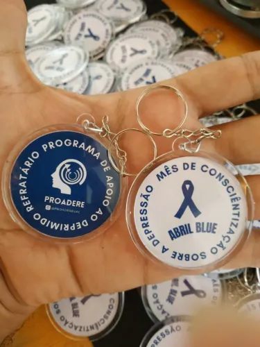 Chaveiros de Acrílico Formato Redondo