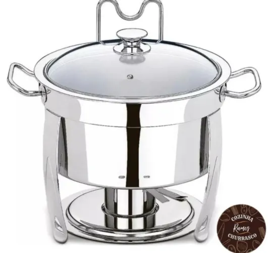 Aluguel de Rechaud Aço Inox com Tampa de Vidro