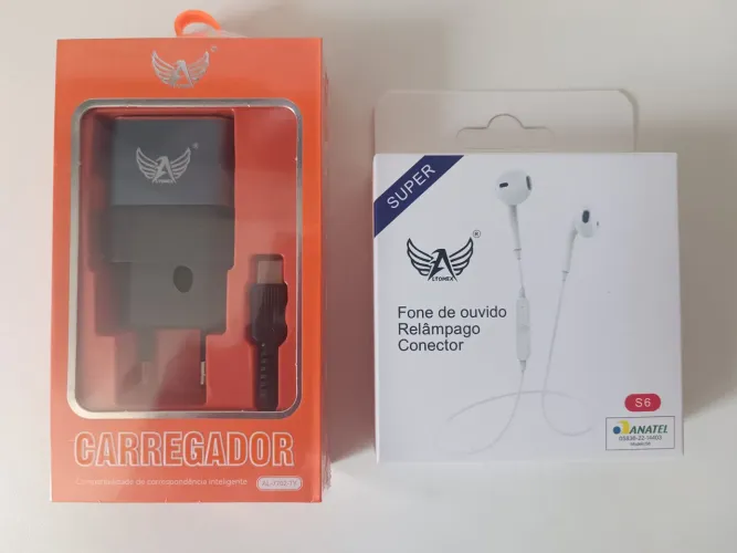 Carregador Turbo Typo C + Fone Bluetooth S6