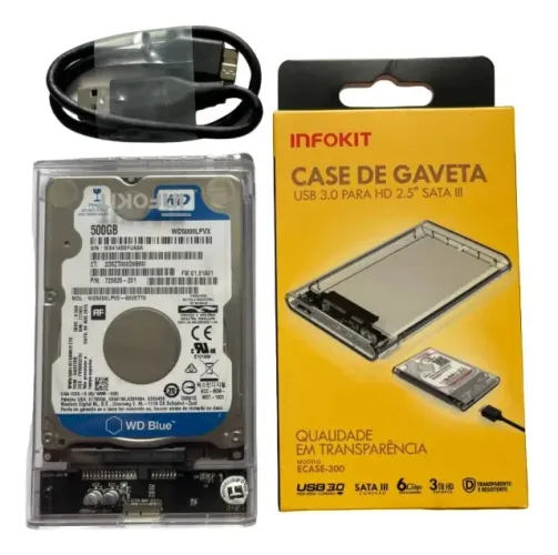 HD Externo INFOKIT 500GB USB 3.0 *PROMOÇÃO... 