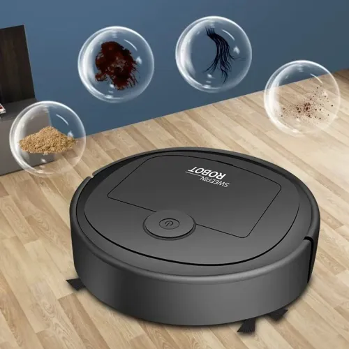 Mini Aspirador De Pó Robô Automático Inteligente Doméstico e Recarregável
