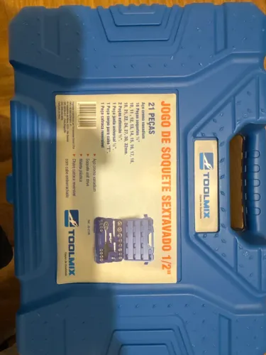 Kit profissional de soquetes 1/2? com catraca - 21 peças - Novo
