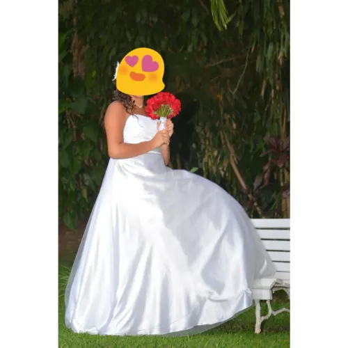 Vestido de noiva branco - tamanho G