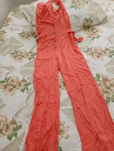 Macacão longo laranja 