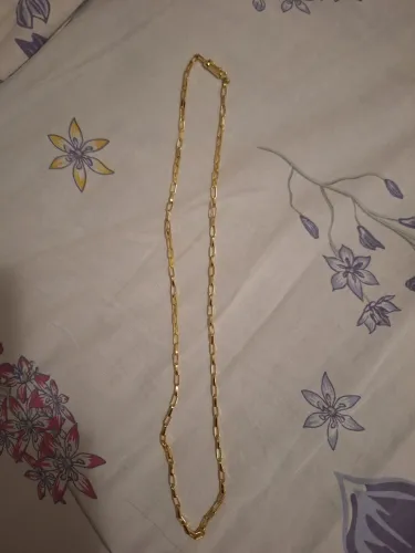 Corrente de moeda antiga banhada a ouro