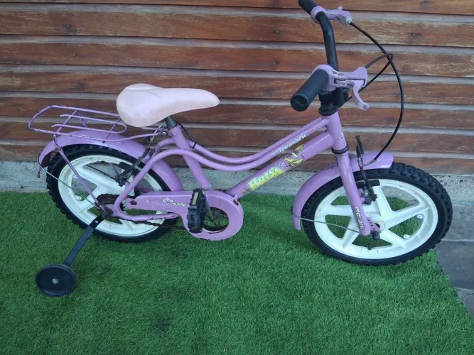 Bicicleta  aro 16 menina  com rodinhas 