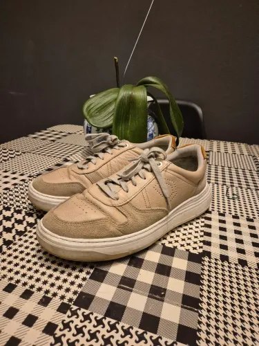 Tênis Democrata Denim Joe Ultra Light, Cor Areia, Tam. 41