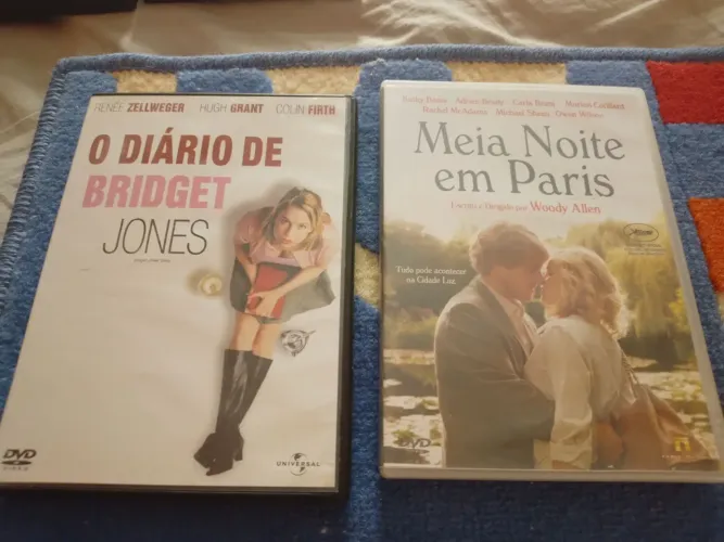 Dvds originais diário de Bridgestone Jones e meia noite em Paris. 3x cartão