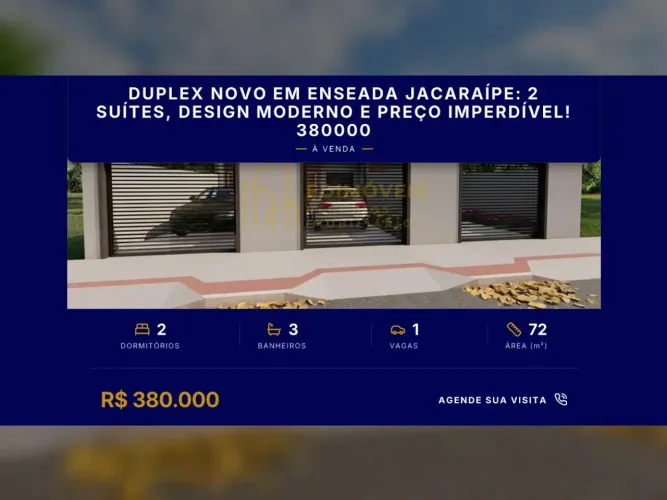 Enseada Jacaraípe: Duplex Pronto para Morar com 2 Suítes e Lavabo!