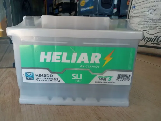 Bateria Heliar 60 amperes (NOVA)