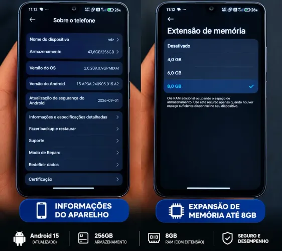 Celular Redimi 13 256gb 8gbram com expansão - desapego