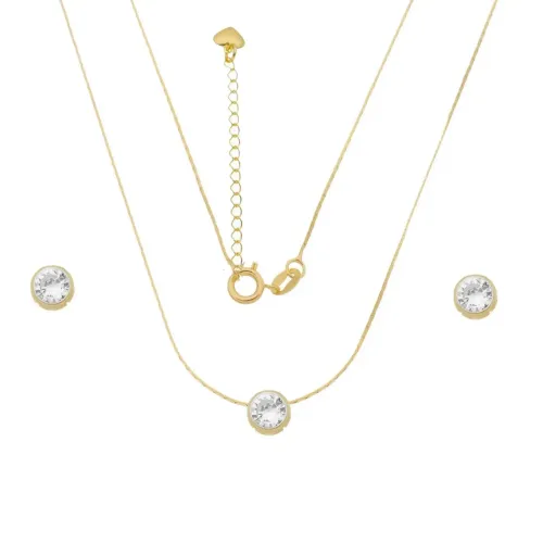 CONJUNTO PONTO DE LUZ 10MM ZIRCÔNIA - 1101184