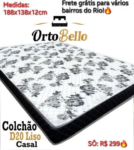 Colchão Casal 100% ESPUMA com FRETE GRÁTIS!