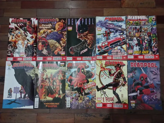 DEADPOOL - Lote com 10 HQs Marvel Panini - Colecionador