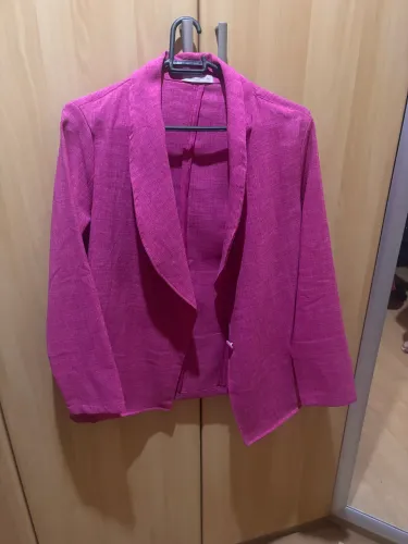 Blazer pink de linho