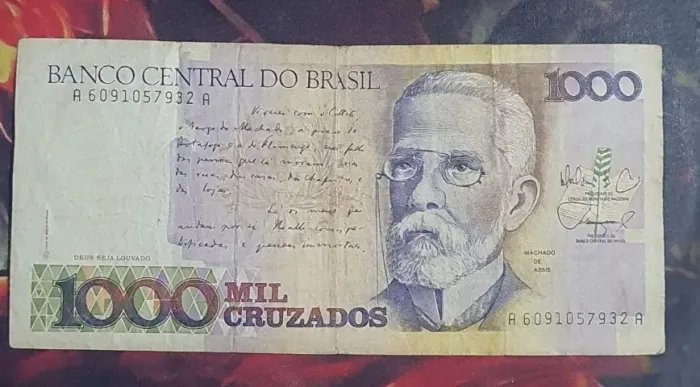 Nota de 1000 Cruzados Colecionador Rara Valor Histórico